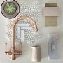 Rangemaster Estuary Dual Lever Monobloc Kitchen Mixer Tap - Brushed Brass