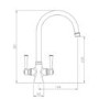 ONLY OPENED - Box Opened Rangemaster TES1BF Estuary Brushed Nickel Twin Lever Kitchen Tap
