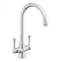 Rangemaster Estuary Dual Lever Kitchen Mixer Tap - Polished Chrome