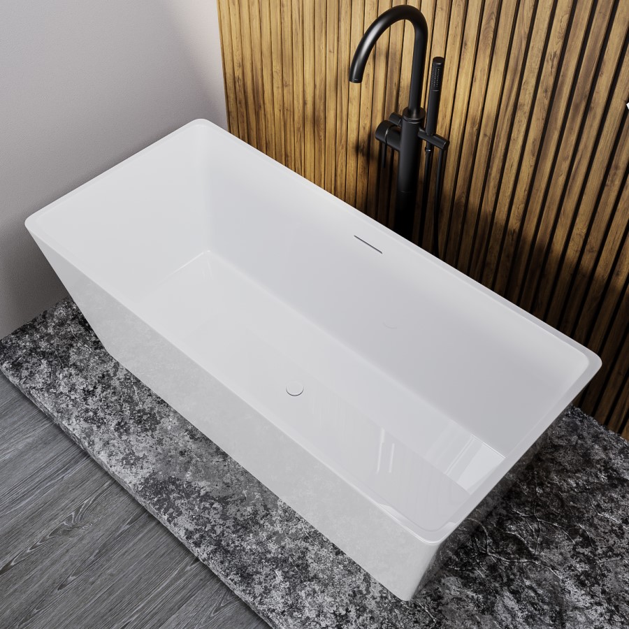 GRADE A1 - Freestanding Double Ended Bath 1500 x 700mm - Tetra