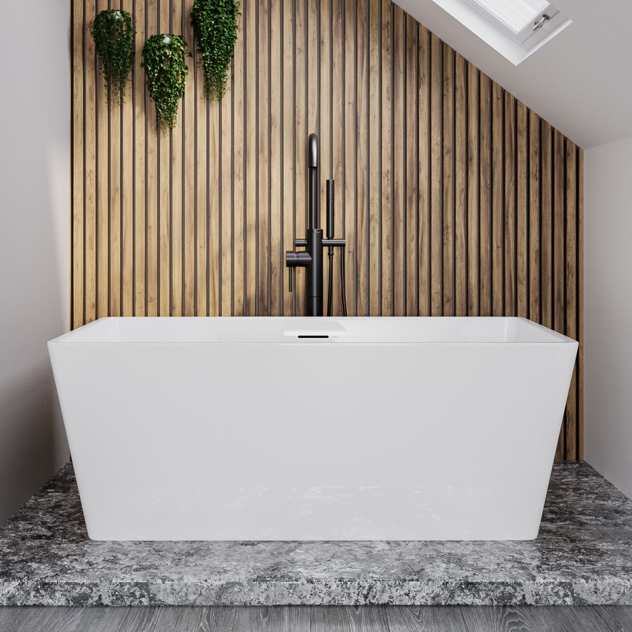 GRADE A1 - Freestanding Double Ended Bath 1500 x 700mm - Tetra