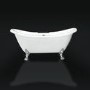 Lostock Traditional Double Ended Slipper Style Freestanding Bath with Lion Feet - 1750 x 730 x 770mm