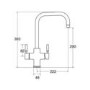CDA Boiling Water Kitchen Tap 3 in 1 Chrome 