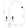 Rangemaster Hemlock Dual Lever Monobloc Kitchen Mixer Tap - Brushed Nickel