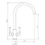 Rangemaster Intense Dual Lever Monobloc Mixer Kitchen Tap- Brushed Copper