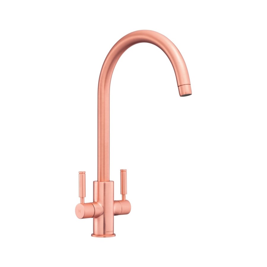 Box Opened Rangmaster Intense Brushed Copper Twin Lever Kitchen Mixer Tap