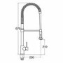 CDA Stainless Steel Single Lever Pull Out Kitchen Mixer Tap