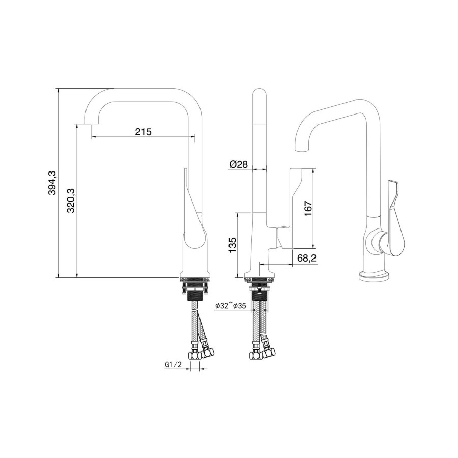 Taylor & Moore Single Lever Kitchen Mixer Tap