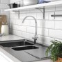 Chrome Twin Lever Kitchen Mixer Tap - Enza Cromer
