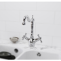 Essence Edwin Chrome Twin Lever Traditional Kitchen Mixer Tap