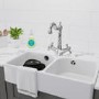 Essence Edwin Chrome Twin Lever Traditional Kitchen Mixer Tap
