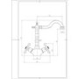 Essence Edwin Chrome Twin Lever Traditional Kitchen Mixer Tap