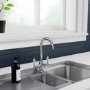 Taylor & Moore Belrose Chrome Twin Lever Victorian Kitchen Mixer Tap