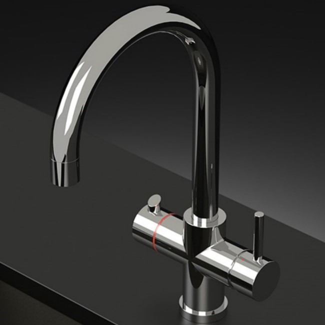 Boiling Water Kitchen Tap 3 in 1 Curve Chrome 