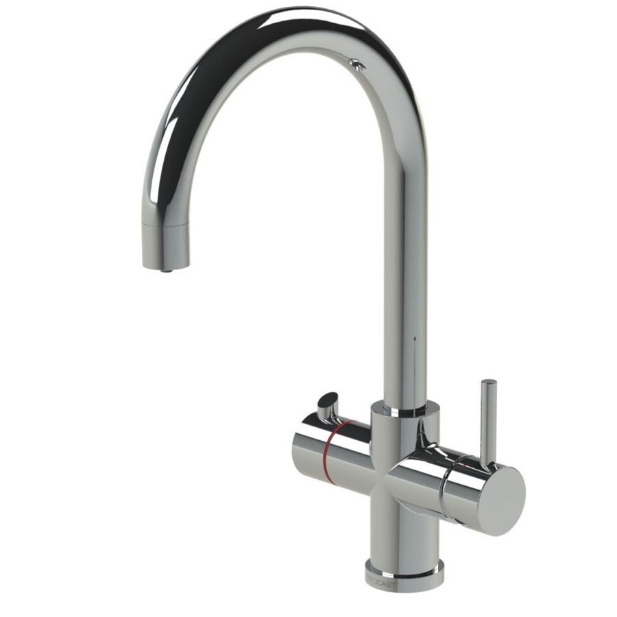 Boiling Water Kitchen Tap 3 in 1 Curve Chrome 