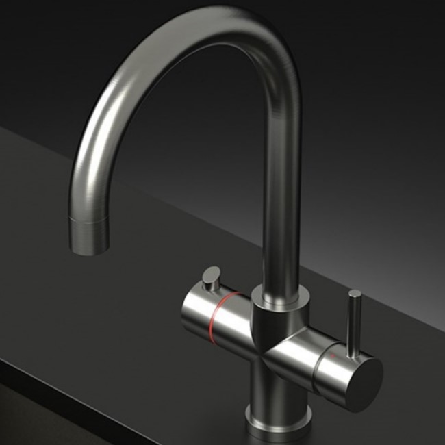 Boiling Water Kitchen Tap 3 in 1 Curve Brushed Nickel
