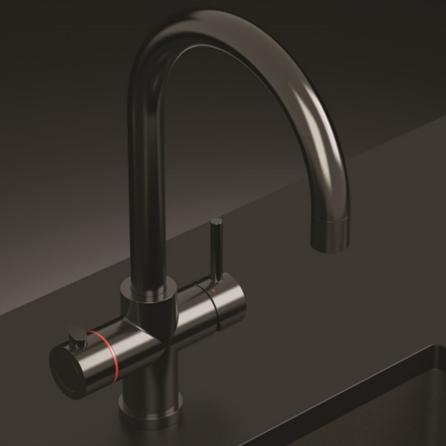 Boiling Water Kitchen Tap 3 in 1 Curve Gunmetal