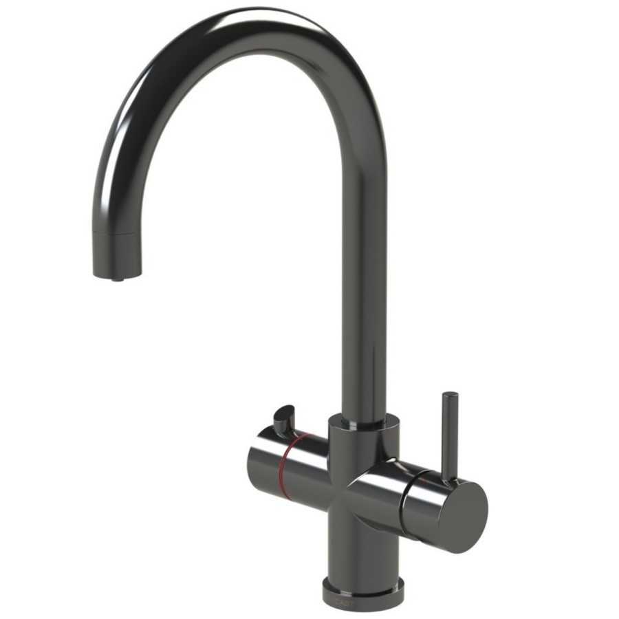 Boiling Water Kitchen Tap 3 in 1 Curve Gunmetal 