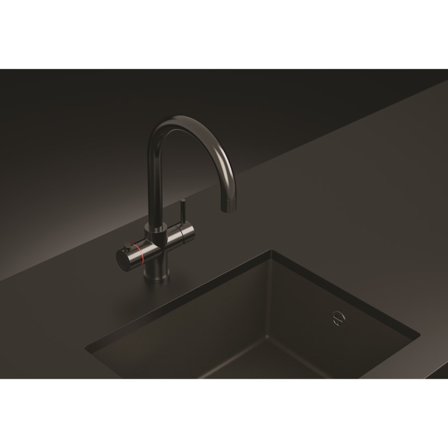 Boiling Water Kitchen Tap 3 in 1 Curve Gunmetal