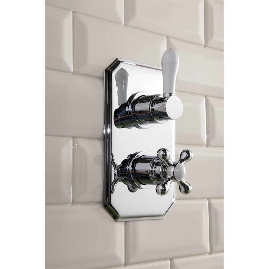 Traditional Twin Concealed Shower Mixer Valve