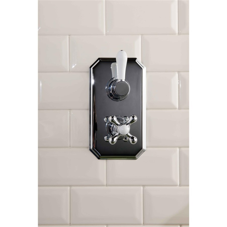 Traditional Twin Concealed Shower Mixer Valve