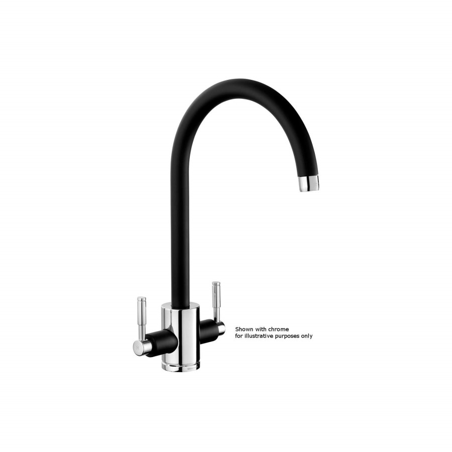 Rangemaster Chrome Twin Lever Mixer Kitchen Tap