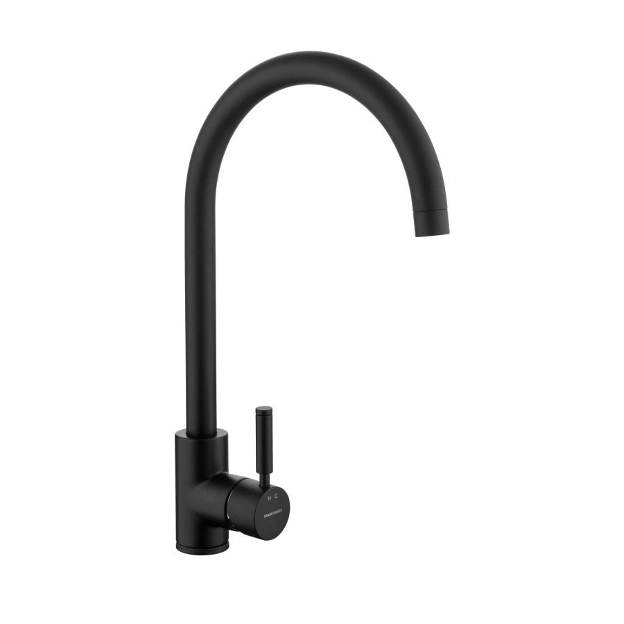 Rangemaster Aquatrend Single Lever Mixer Kitchen Tap - Matte Black