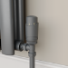 Elego Anthracite Gray Modern TRV Angled Thermostatic Radiator Valves With Lockshield