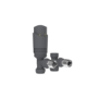 Elego Anthracite Gray Modern TRV Angled Thermostatic Radiator Valves With Lockshield