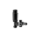 Elego Black Nickel Modern TRV Angled Thermostatic Radiator Valves With Lockshield