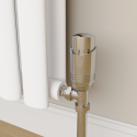 TRV-AG-1CH Elego Chrome Modern TRV Angled Thermostatic Radiator Valves With Lockshield