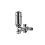 Elego Chrome Modern TRV Angled Thermostatic Radiator Valves With Lockshield