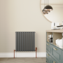 Elego Copper Modern TRV Angled Thermostatic Radiator Valves With Lockshield