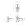 Elego Copper Modern TRV Angled Thermostatic Radiator Valves With Lockshield