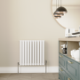 Elego Chrome Modern TRV Angled Thermostatic Radiator Valves With Lockshield