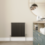 Elego Chrome Modern TRV Angled Thermostatic Radiator Valves With Lockshield