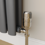 Elego Chrome Modern TRV Angled Thermostatic Radiator Valves With Lockshield