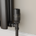 Elego Matte Black Modern TRV Angled Thermostatic Radiator Valves With Lockshield