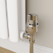 Elego Chrome  Modern TRV Angled Thermostatic Radiator Valves With Lockshield