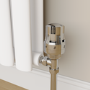 Elego Chrome Modern TRV Angled Thermostatic Radiator Valves With Lockshield