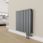 Elego Anthracite Gray Modern TRV H Block Thermostatic Radiator Valve