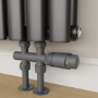 Elego Anthracite Gray Modern TRV H Block Thermostatic Radiator Valve