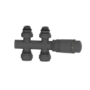 Elego Anthracite Gray Modern TRV H Block Thermostatic Radiator Valve