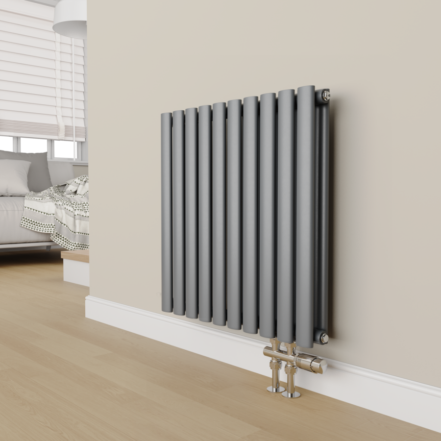 Elego Chrome Modern TRV H Block Thermostatic Radiator Valve