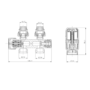 Elego Matte Black Modern TRV H Block Thermostatic Radiator Valve