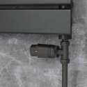 TRV-ST-1MB Elego Matte Black Modern TRV Straight Thermostatic Radiator Valves With Lockshield