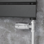 Elego Chrome Modern TRV Straight Thermostatic Radiator Valves With Lockshield