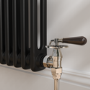 Maesta Chrome Traditional Manual Angled Radiator Valves With Lockshield