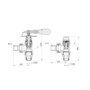 Maesta Chrome Traditional Manual Angled Radiator Valves With Lockshield