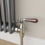 Maesta Chrome Traditional Manual Angled Radiator Valves With Lockshield